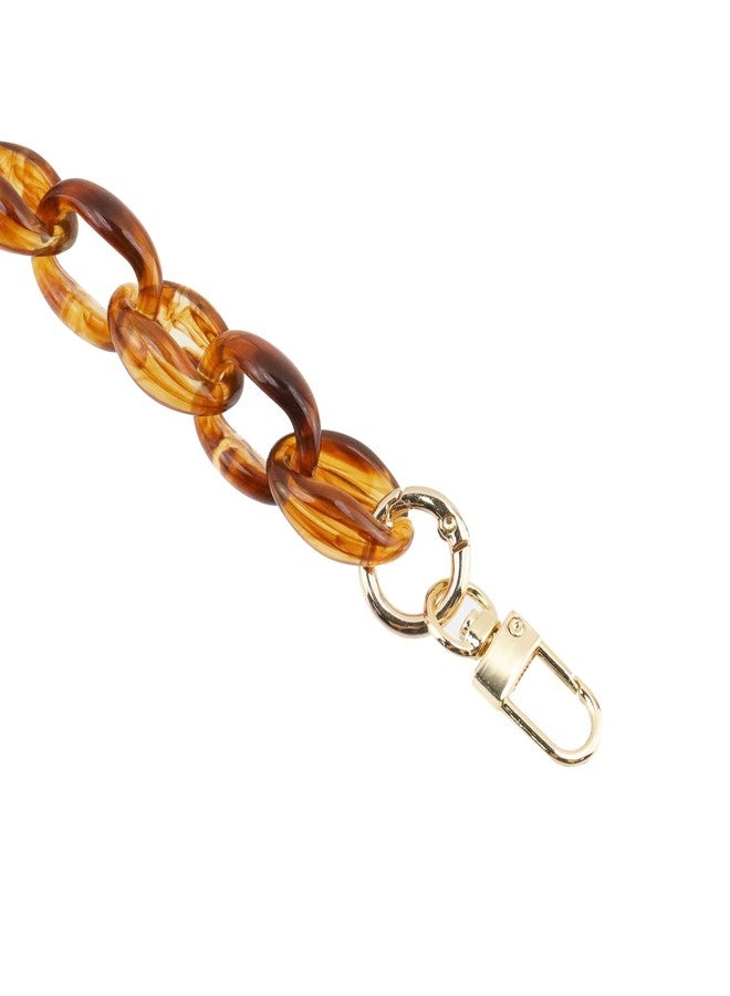 Chinflly Crylic Purse Strap 15.7 Inch Elegant Handbag Chain Replacement Decorative Purse Chains, Amber - Image 4
